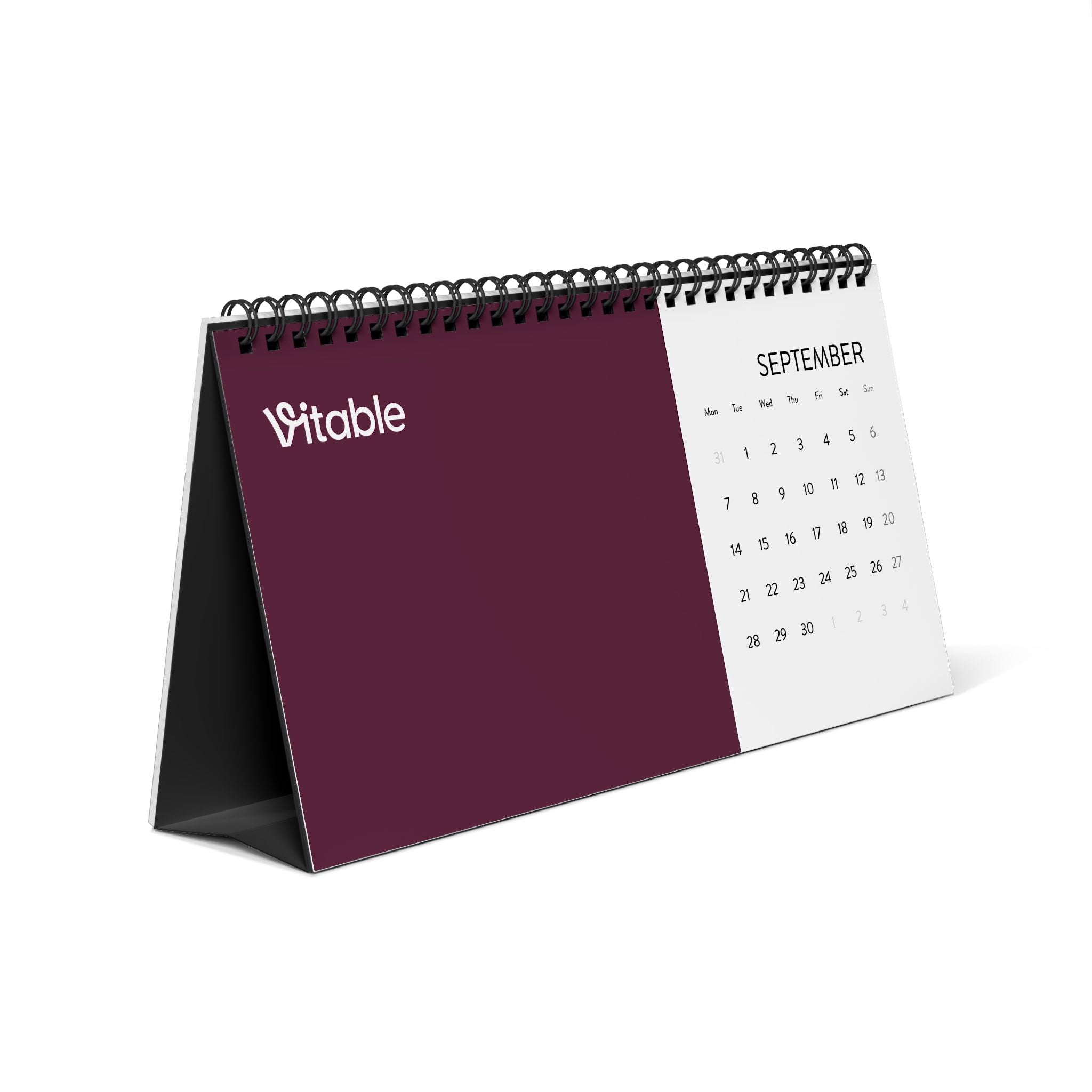 Simplex Desk Calendar (2026 grid)