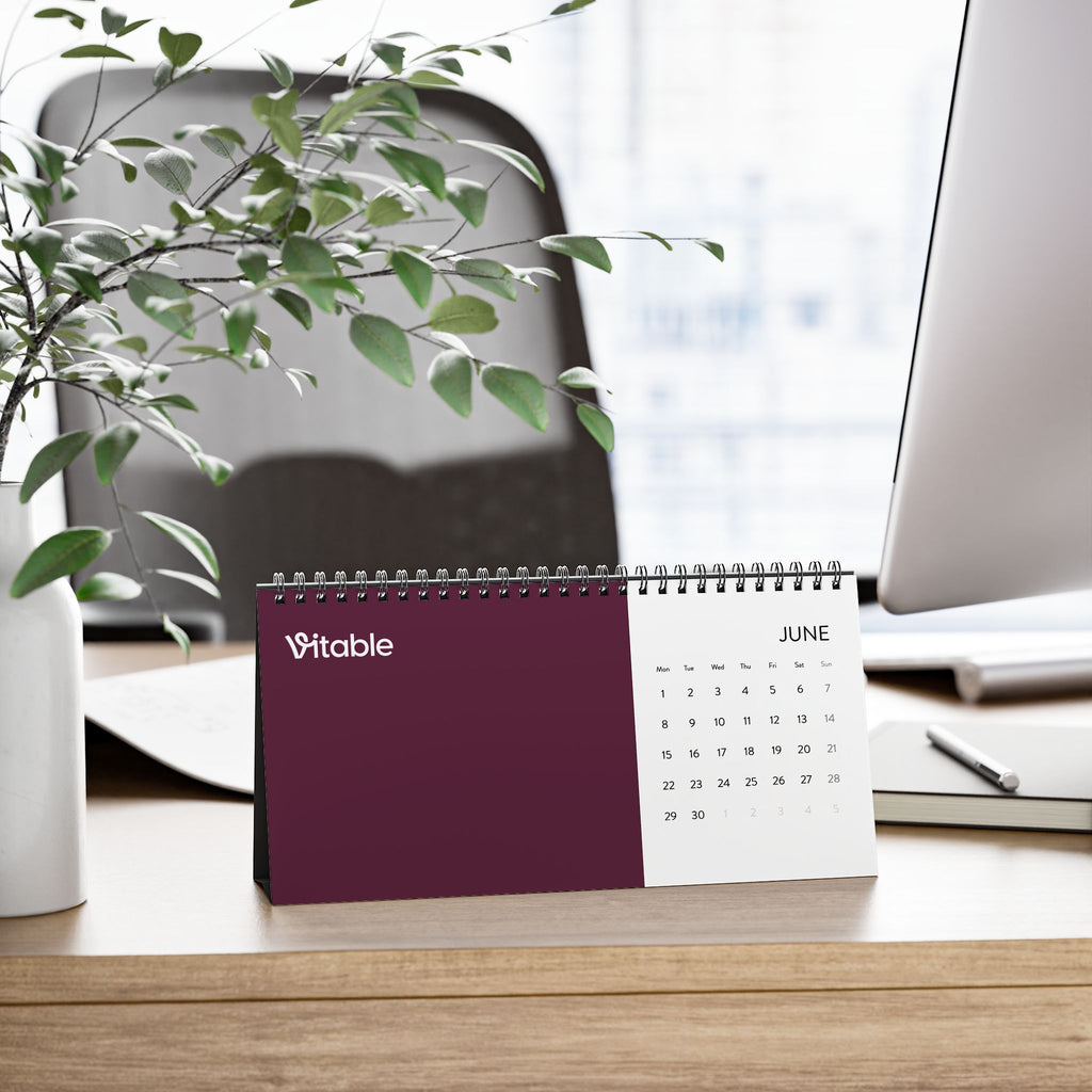 Simplex Desk Calendar (2026 grid)