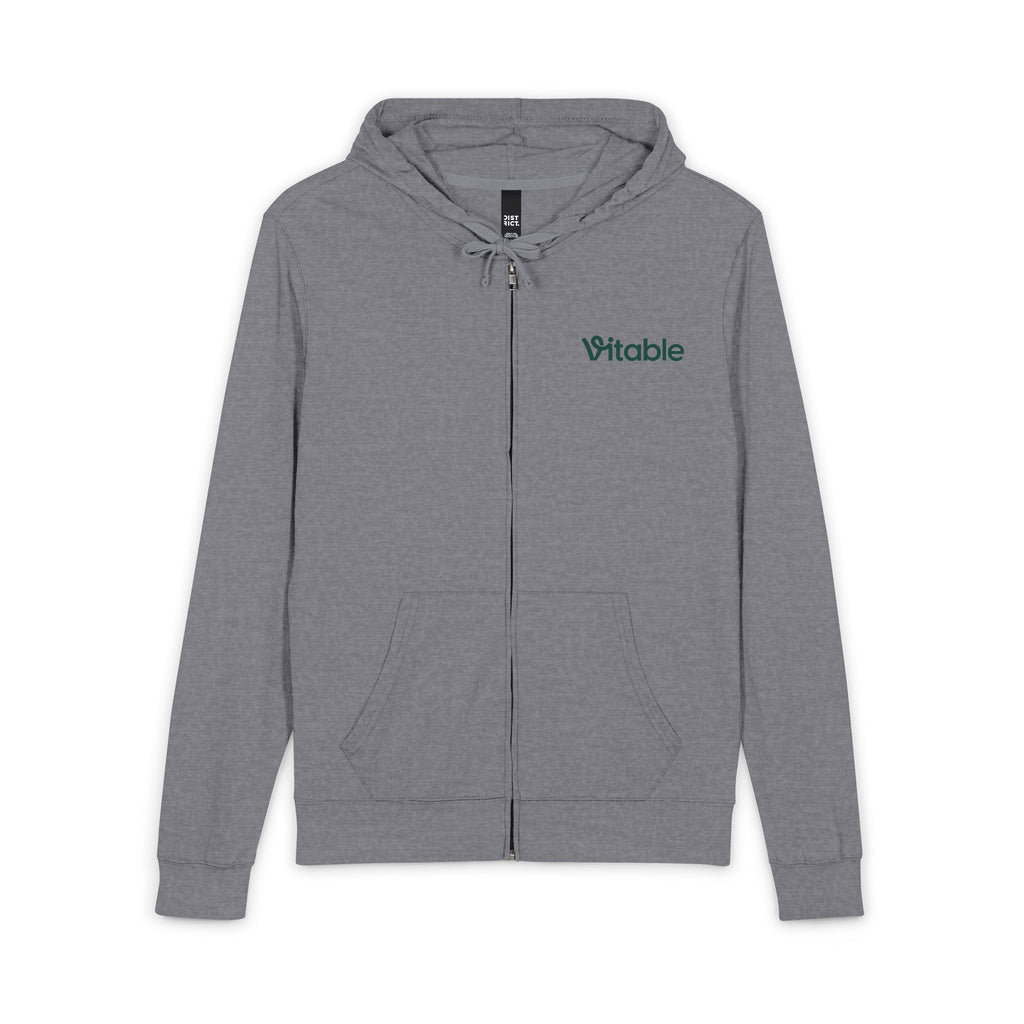 District® Unisex Jersey Full-Zip Hoodie
